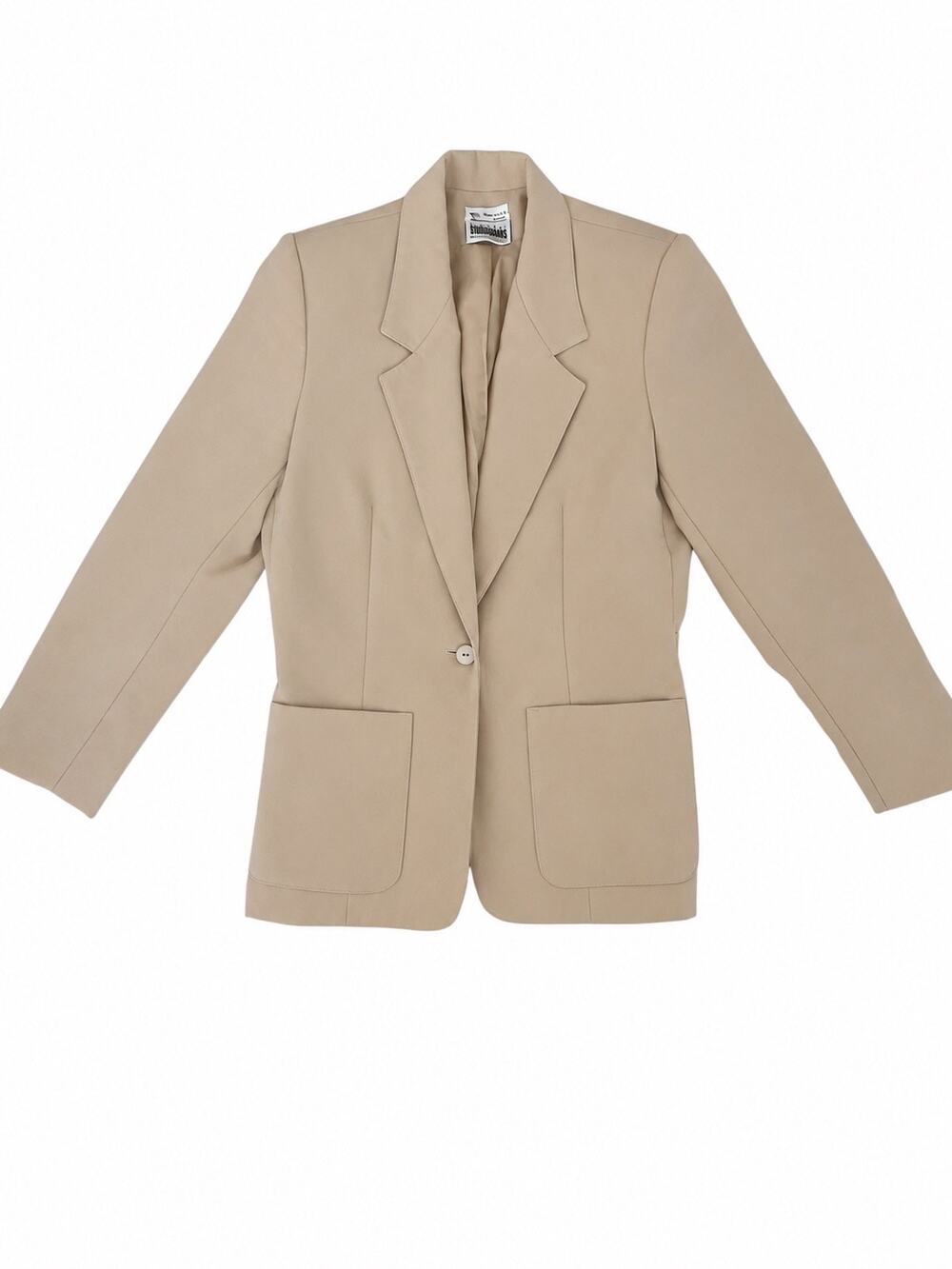 Vintage Country Suburbans Tan Wool Blend Blazer Made in USA Size 10